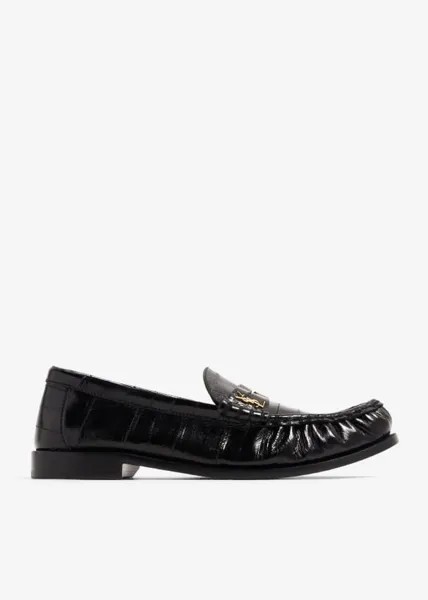 Лоферы Saint Laurent Le Monogram Penny, черный