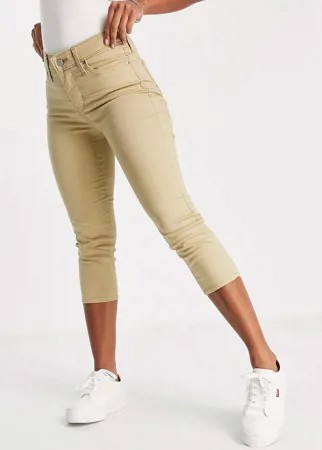Облегающие джинсы капри с моделирующим эффектом Levi's 311-Светло-бежевый цвет