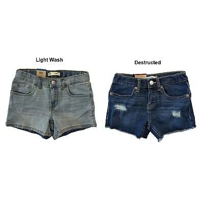 Джинсовые шорты Levis с регулируемым поясом и внутренним швом шириной 3 дюйма для девочек