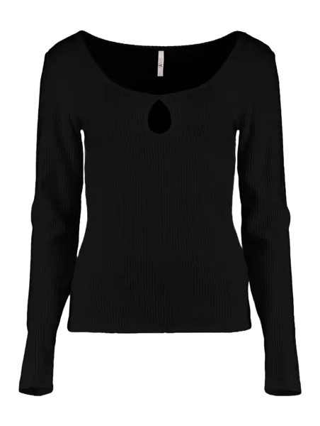 Футболка Hailys Weiches Langarm U Boot Rundhals Longsleeve Ta44ylor, черный