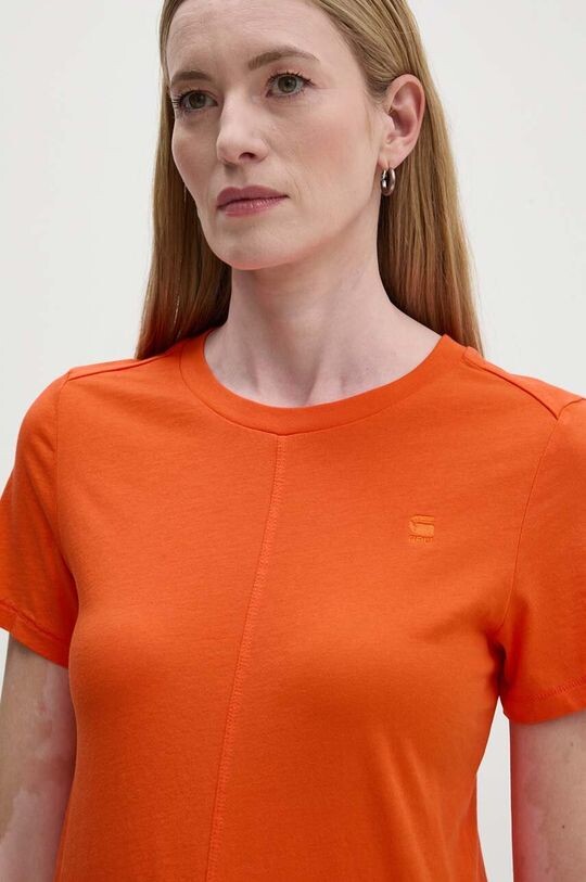 Хлопковая футболка G-Star Raw, оранжевый