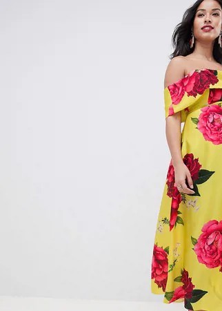 Платье-бандо с цветочным принтом ASOS DESIGN Maternity-Многоцветный