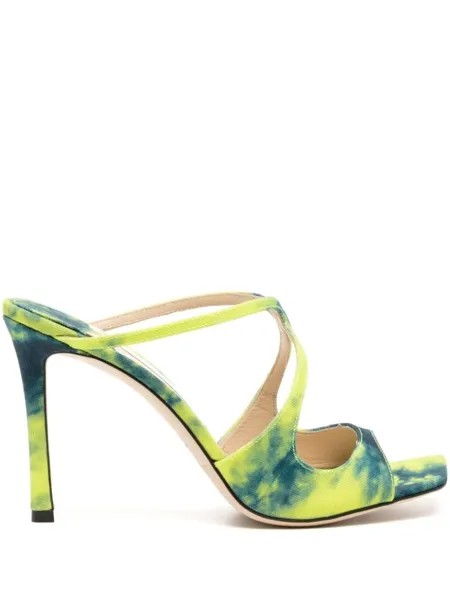 Jimmy Choo джинсовые мюли Anise 105, зеленый