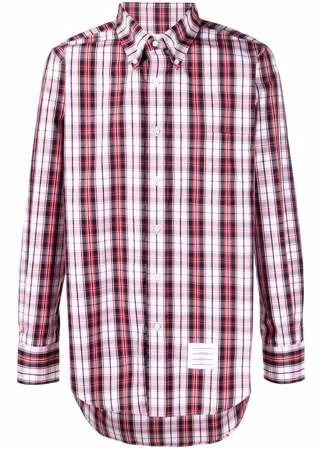 Thom Browne клетчатая рубашка с длинными рукавами