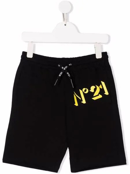 Nº21 Kids спортивные шорты с логотипом