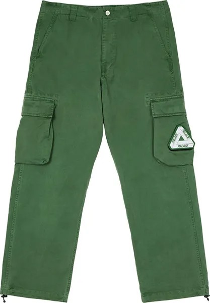 Брюки Palace Garment Dyed Cargo Trouser 'Olive', зеленый
