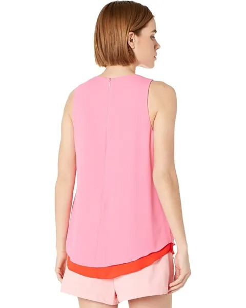 Топ MILLY Megan Poly Dobby GGT Tank Top, цвет Watermelon/Coral