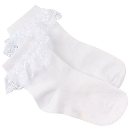 Носки для девочек котофей 07842393-41 размер 12 цвет белый