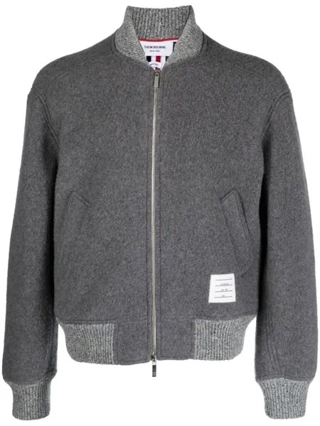 Thom Browne флисовый бомбер, серый