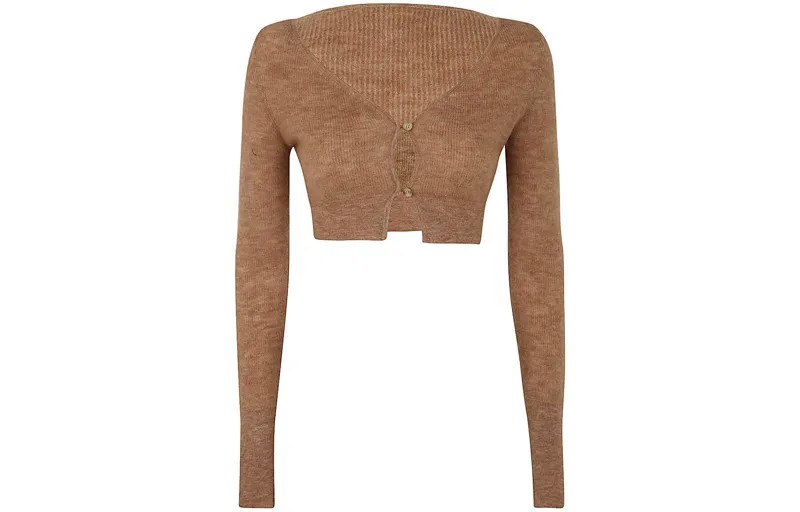 Женский укороченный топ Jacquemus, цвет Brown