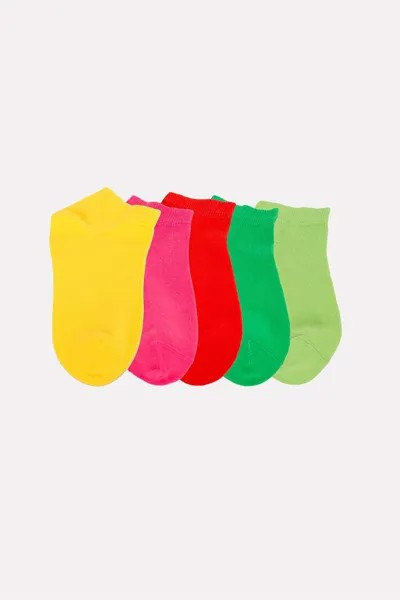 Женские однотонные ботильоны из 5 предметов, разноцветные Cozzy Socks