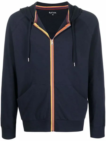 PAUL SMITH contrasting-trim zip-up hoodie