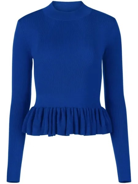 Nina Ricci топ с оборками, синий