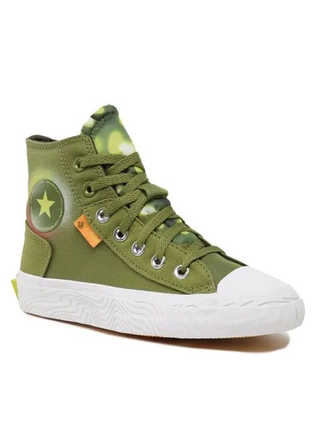 Кроссовки из ткани Converse, хаки