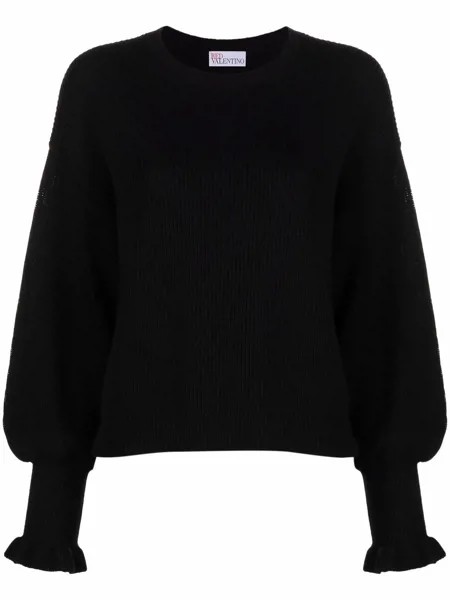 RED Valentino шерстяной джемпер с оборками