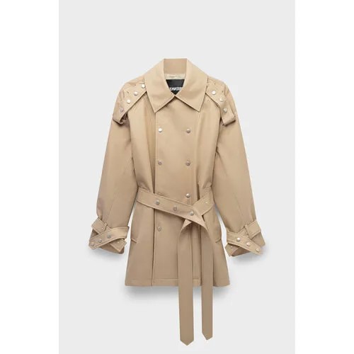 Тренчкот FRENKEN refined oversized trench, размер 42, бежевый