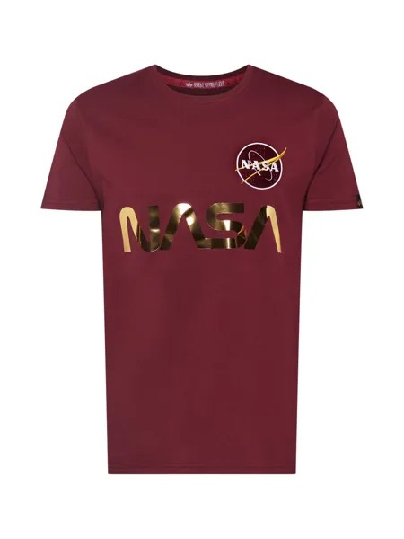 Футболка Alpha Industries NASA, бургундия