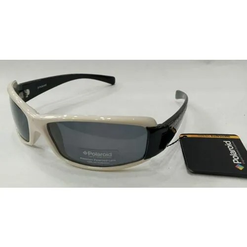 Солнцезащитные очки Polaroid, черный, белый