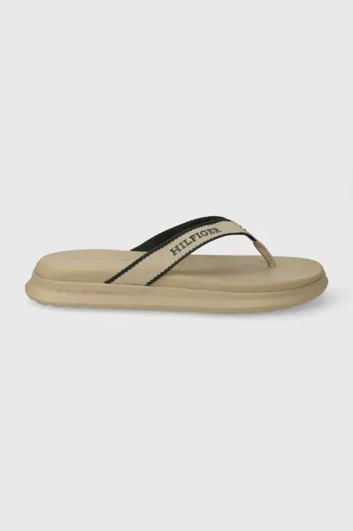 Шлепанцы DUAL DENSITY TE BEACH SANDAL Tommy Hilfiger, бежевый