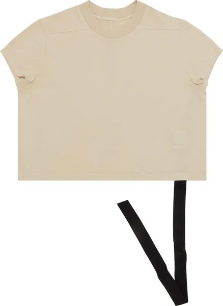 Футболка Rick Owens DRKSHDW Cropped Small Level  'Pearl', кремовый