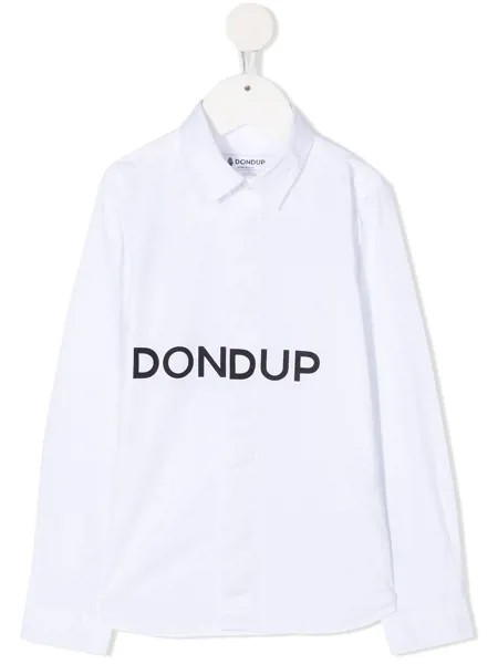 DONDUP KIDS поплиновая рубашка с логотипом