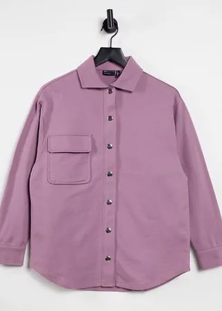Розовая трикотажная oversized-куртка ASOS DESIGN Petite-Розовый цвет
