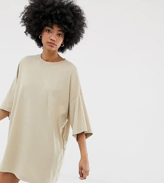 Бежевое платье-футболка Weekday-Neutral