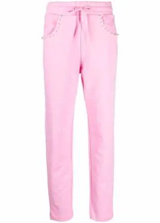 Love Moschino спортивные брюки с декоративным жемчугом