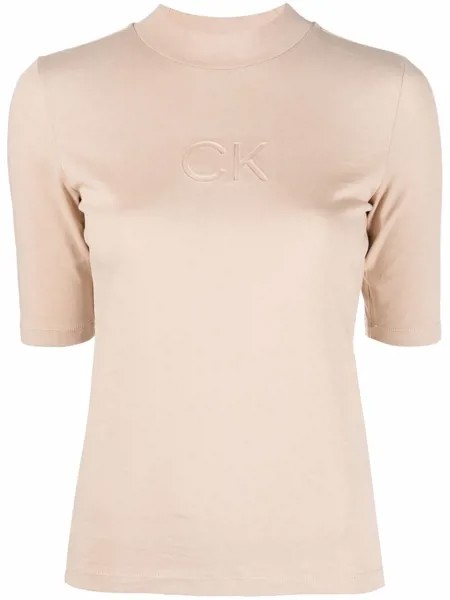 Calvin Klein embossed-logo slim-fit T-shirt