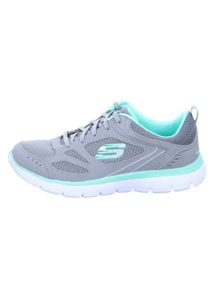 Кеды Skechers, серый/бирюзовый