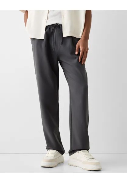 Спортивные брюки Tailored Fit Wide-Leg Bershka, цвет dark grey