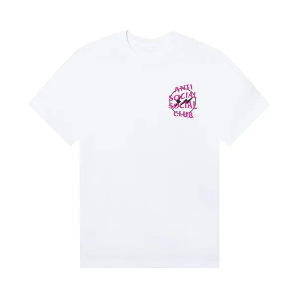 Футболка Anti Social Social Club x Fragment Design Half Tone Logo 'White/Pink', белый