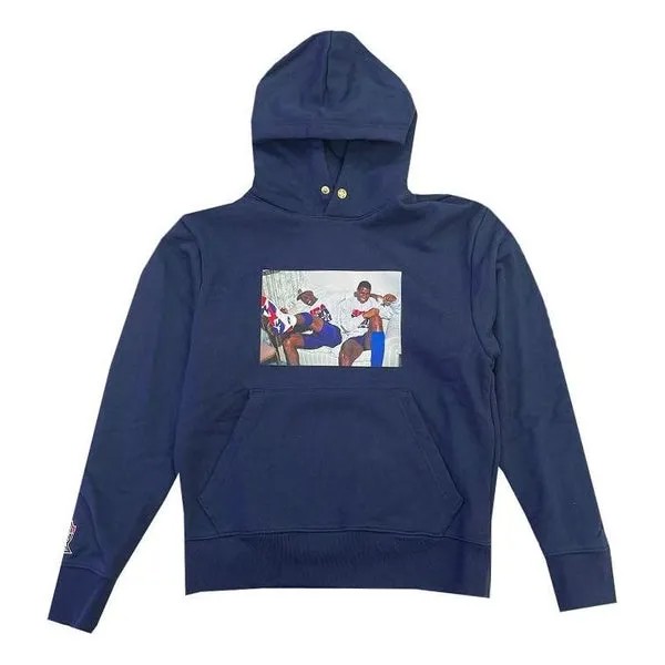 Толстовка Air Jordan x Trophy Room Fleece Hoodie 'Midnight Navy', синий