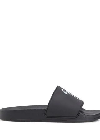 Giuseppe Zanotti шлепанцы Brett с логотипом