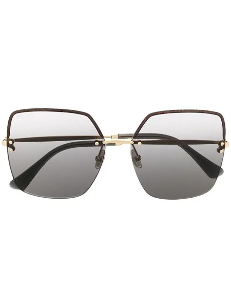 Jimmy Choo Eyewear солнцезащитные очки Tavi/S в массивной квадратной оправе