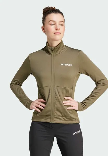 Толстовка Adidas Terrex, цвет olive strata