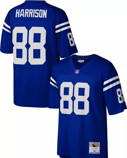 Мужская майка Mitchell & Ness Indianapolis Colts Marvin Harrison № 88 1996 года Royal Throwback