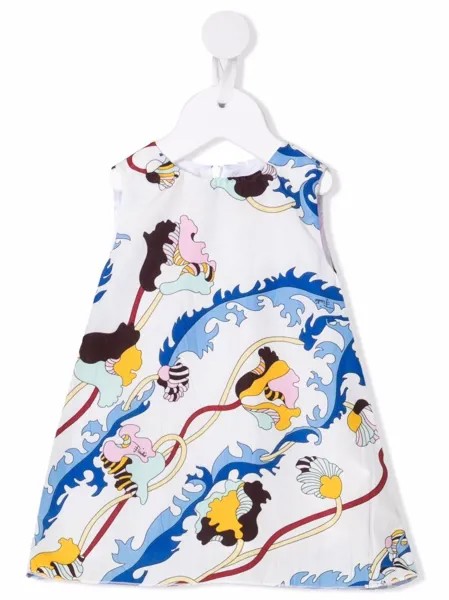 Emilio Pucci Junior платье миди с цветочным принтом