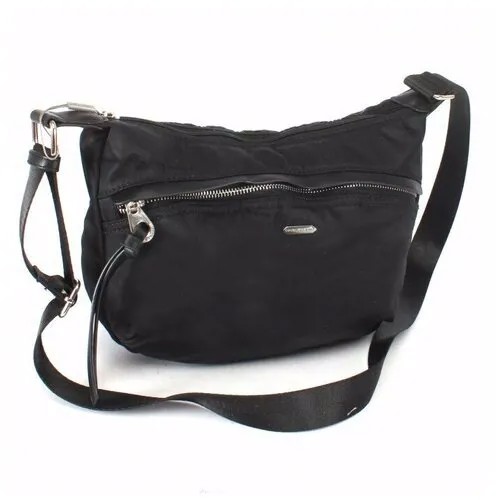 Сумка женская текстиль+иск/кожа DJ-6629-2-BLACK, 1отд, плечевой ремень, черный 242116