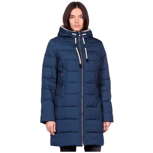 Куртка  NortFolk зимняя, силуэт полуприлегающий, карманы, несъемный капюшон, капюшон, внутренний карман, подкладка, манжеты, водонепроницаемая, размер 48, синий