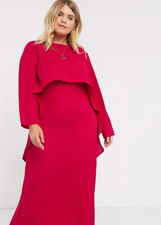 Платье макси с драпировкой Verona Curve-Розовый