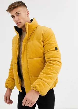 Вельветовая дутая куртка Native Youth-Желтый