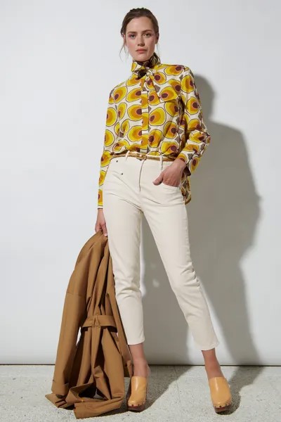Блузка-рубашка с ретро-принтом LUISA CERANO, цвет the bold retro print
