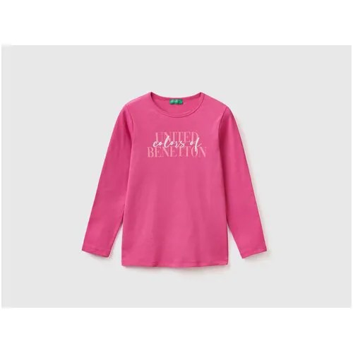 Лонгслив UNITED COLORS OF BENETTON, хлопок, размер 150 (XL), белый