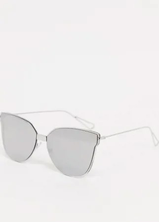Серебристые солнцезащитные очки с оправой «кошачий глаз» South Beach-Серебристый