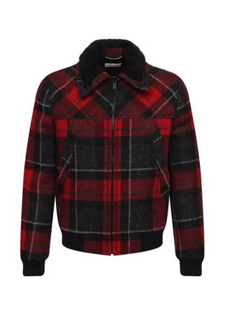 Шерстяной бомбер Saint Laurent