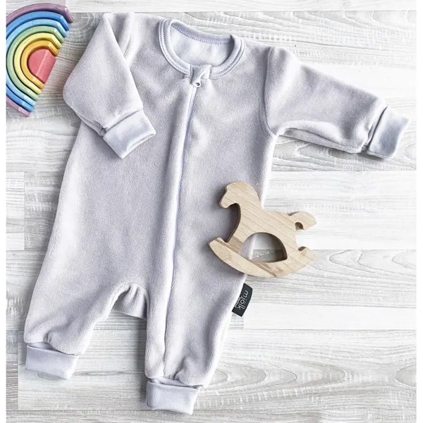 Mjolk Велюровый комбинезон с открытой ножкой Sleep and Play