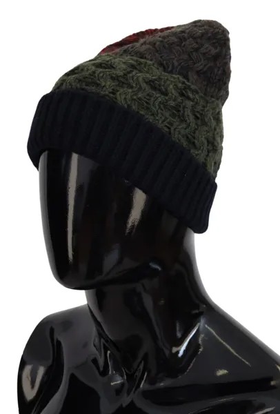 DOLCE - GABBANA Шапка Шерстяная вязаная разноцветная мужская шапка-бини Capello, один размер 380 долларов США