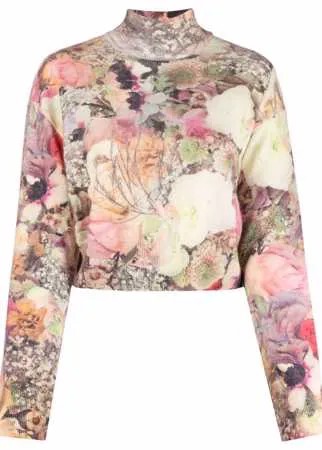 Blumarine водолазка с цветочным принтом