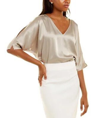 St. John Liquid Satin Top женский серый M